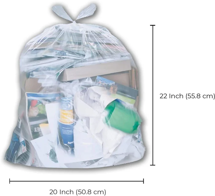 20 x 22" Clear Garbage Bags - 500PCS