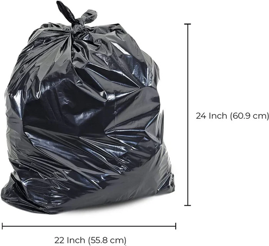 22 x 24" Black Garbage Bags - 500PCS