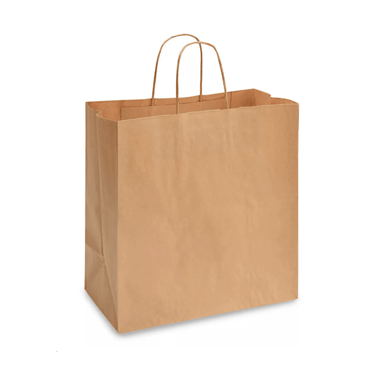 Kraft Paper Handle Bag - 13x7x13" - 250PCS