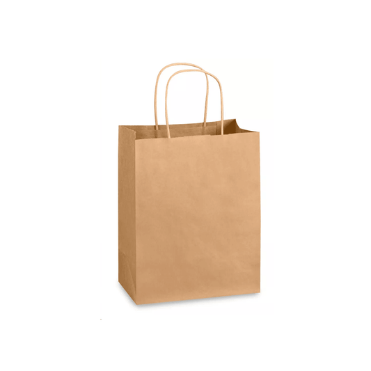 Kraft Paper Handle Bag - 8.3x4.3x10.6" - 250PCS