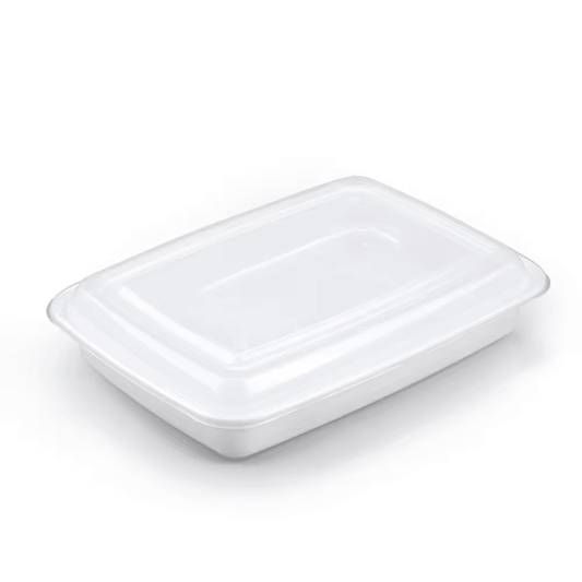 58oz PP Rectangular Container with Lids - 150 Sets