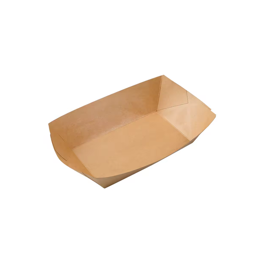 1lb Kraft Paper Tray with Coating - 1000PCS