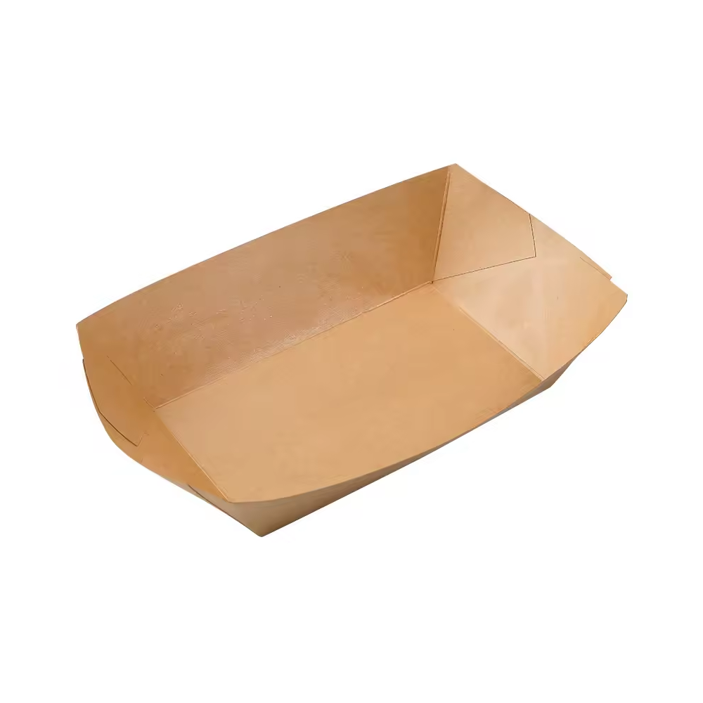 3lb Kraft Paper Tray with Coating - 500PCS