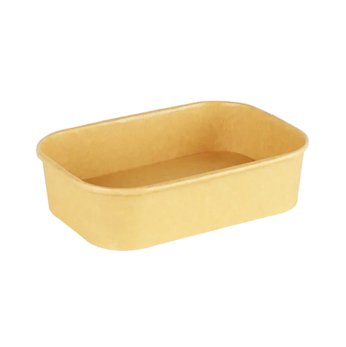 20oz Kraft Paper Rectangular Bowl - 300PCS