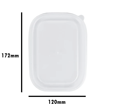 PP Lids for Rectangular Kraft Paper Bowls - 300PCS