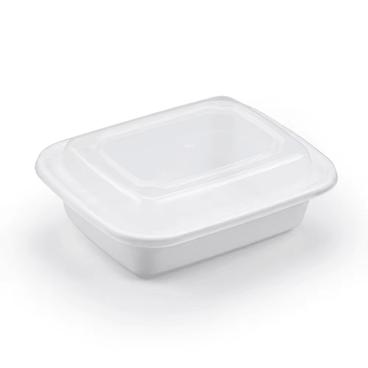 12oz PP Rectangular Container with Lids - 150 Sets