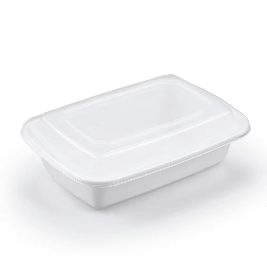 24oz PP Rectangular Container with Lids - 150 Sets