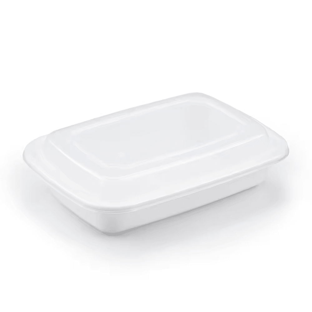 26oz PP Rectangular Container with Lids - 150 Sets