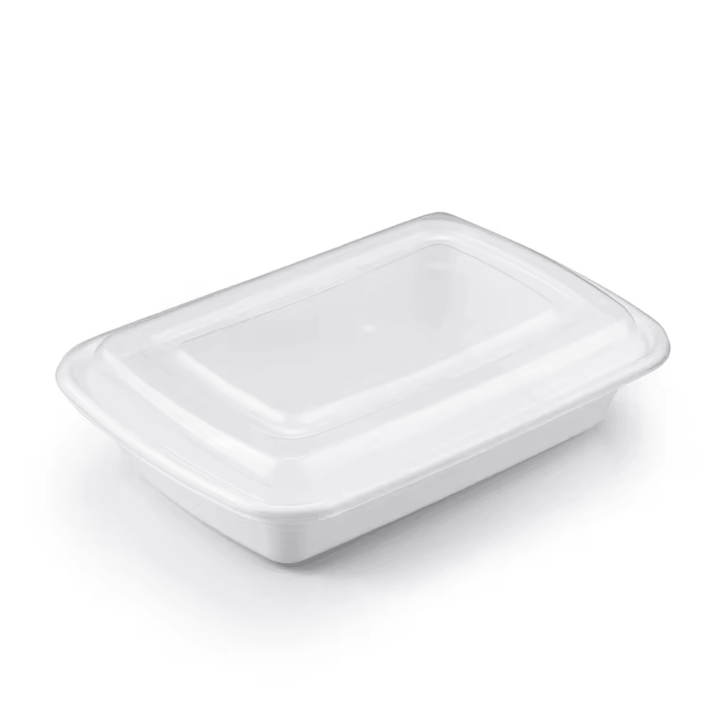28oz PP Rectangular Container with Lids - 150 Sets