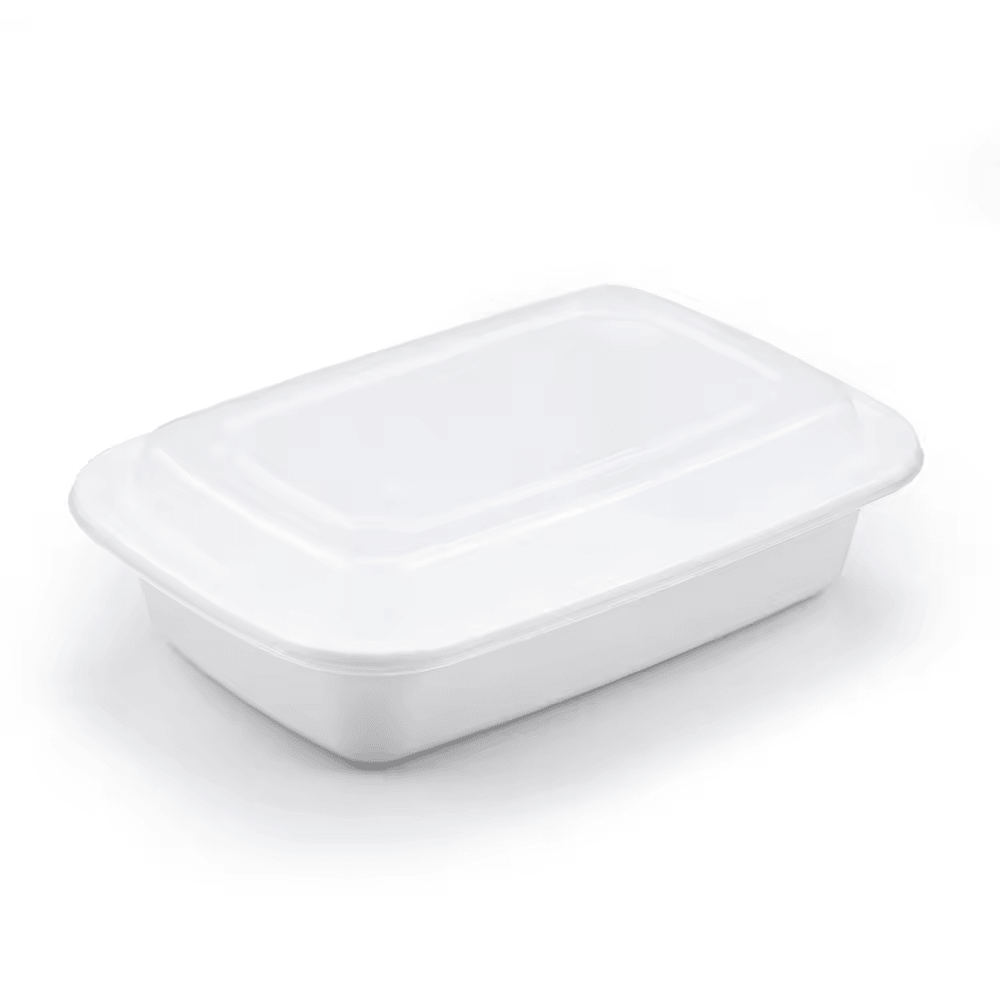 32oz PP Rectangular Container with Lids - 150 Sets