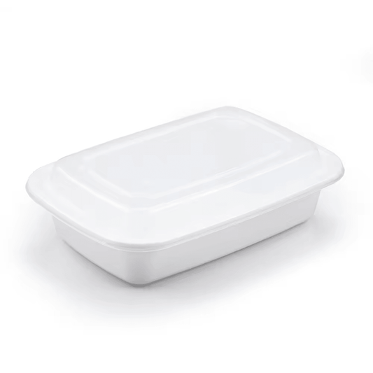 32oz PP Rectangular Container with Lids - 150 Sets
