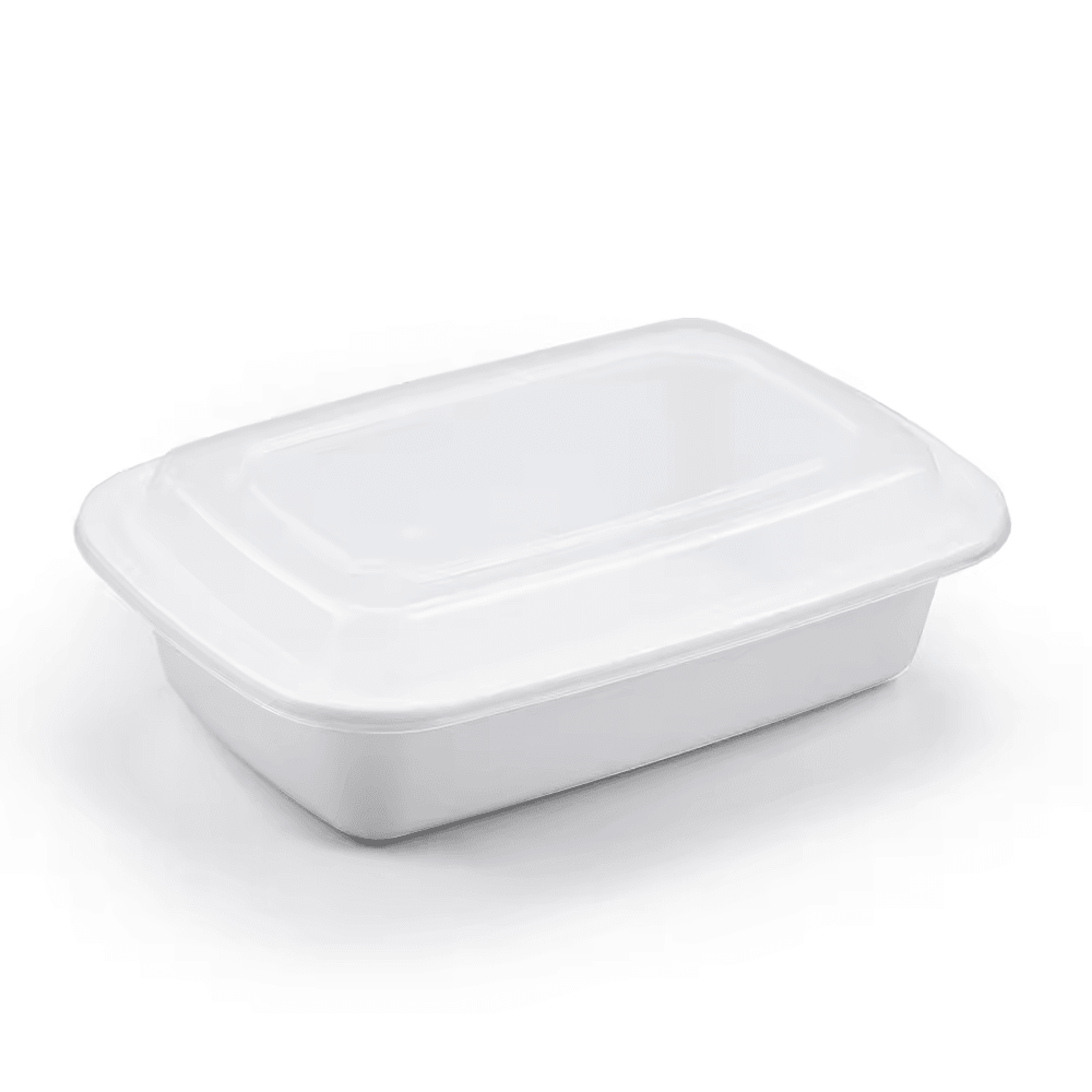 38oz PP Rectangular Container with Lids - 150 Sets