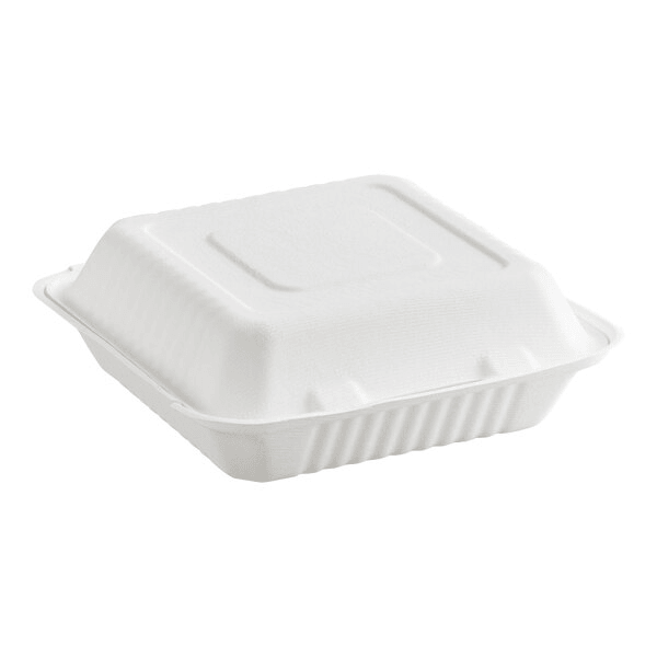 9x9 Sugarcane Clamshell Contaienr - 200PCS
