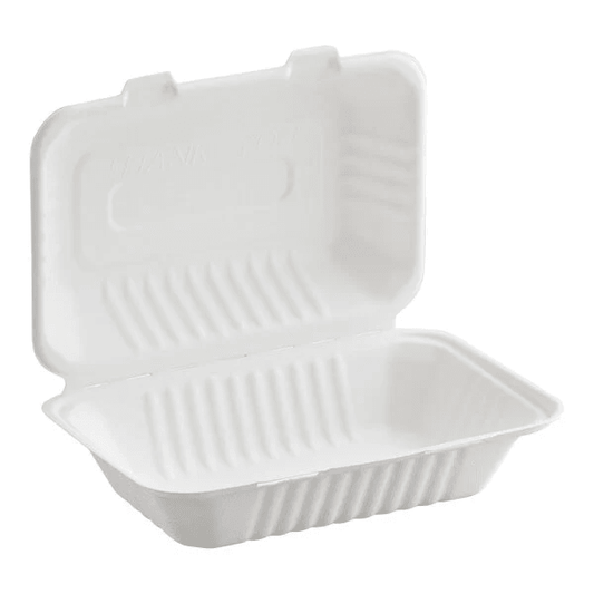 9x6" Sugarcane Clamshell Contaienr - 200PCS