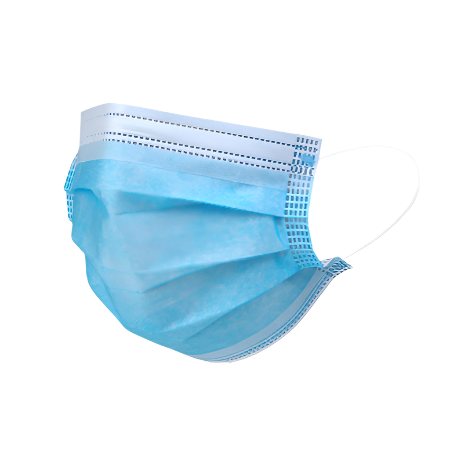 3Ply Blue Disposable Ear Loop Mask / 50PCS
