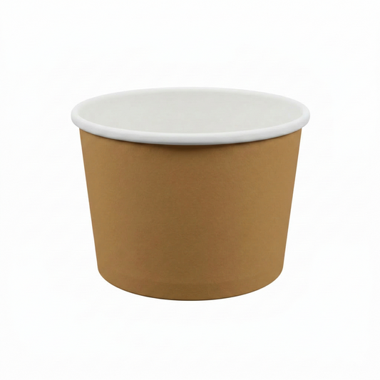 8oz Paper Soup Bowl - Kraft (90mm) - 1000PCS