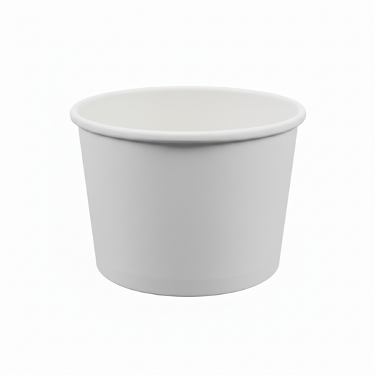8oz White Paper Bowl (90mm) - 1000PCS