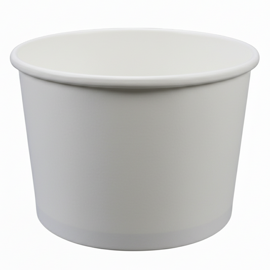 32oz White Paper Bowl (140mm) - 600PCS