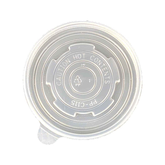 115mm PP Lids (fit 12/16oz Paper Soup Bowl) - 500PCS