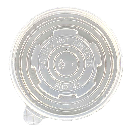 140mm PP Lids (fit 32oz White Paper Bowl)