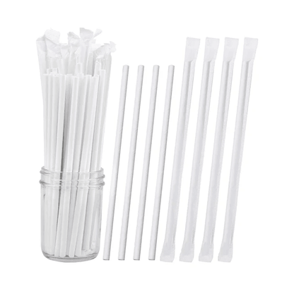 Paper Straws (Individually Paper Wrapped) - 6/8/12mm