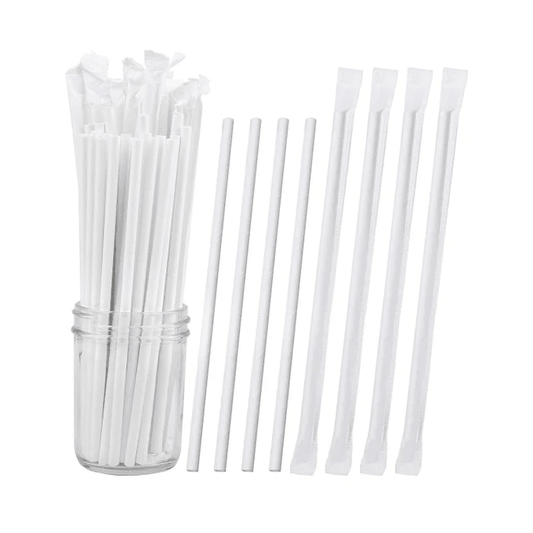 Paper Straws (Individually Paper Wrapped) - 6/8/12mm