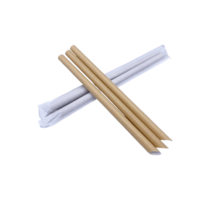 Paper Straws (Individually Paper Wrapped) - 6/8/12mm