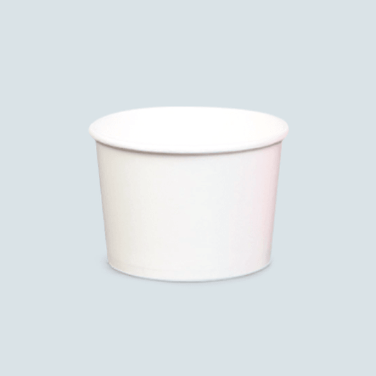 8oz White Paper Bowl (90mm) - 1000PCS