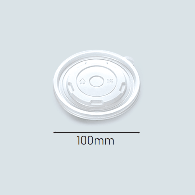 100mm PP Lids (fit 12oz White Paper Bowl)