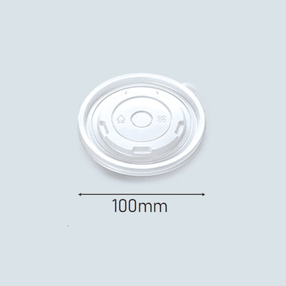 100mm PP Lids (fit 12oz White Paper Bowl)