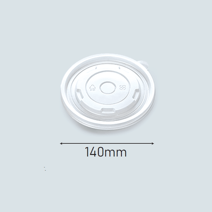 140mm PP Lids (fit 32oz White Paper Bowl)