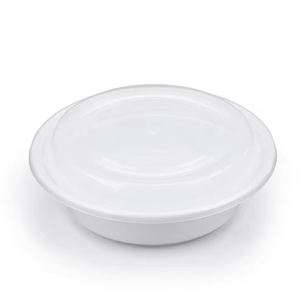 16oz PP Round Shallow Container with Lids - 150 Sets